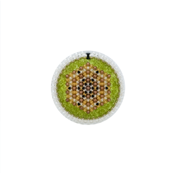 Wheel of Life - Olivine with Nanocarbon and Silver (2022 version)