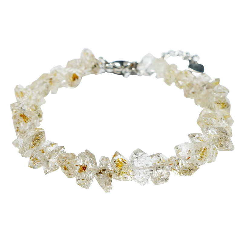 Petroleum Herkimer Diamond Bracelet (Raw cut)
