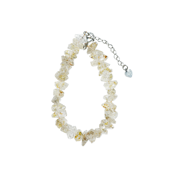 Petroleum Herkimer Diamond Bracelet (Raw cut)