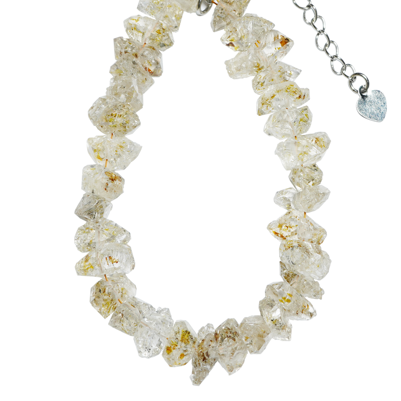 Petroleum Herkimer Diamond Bracelet (Raw cut)