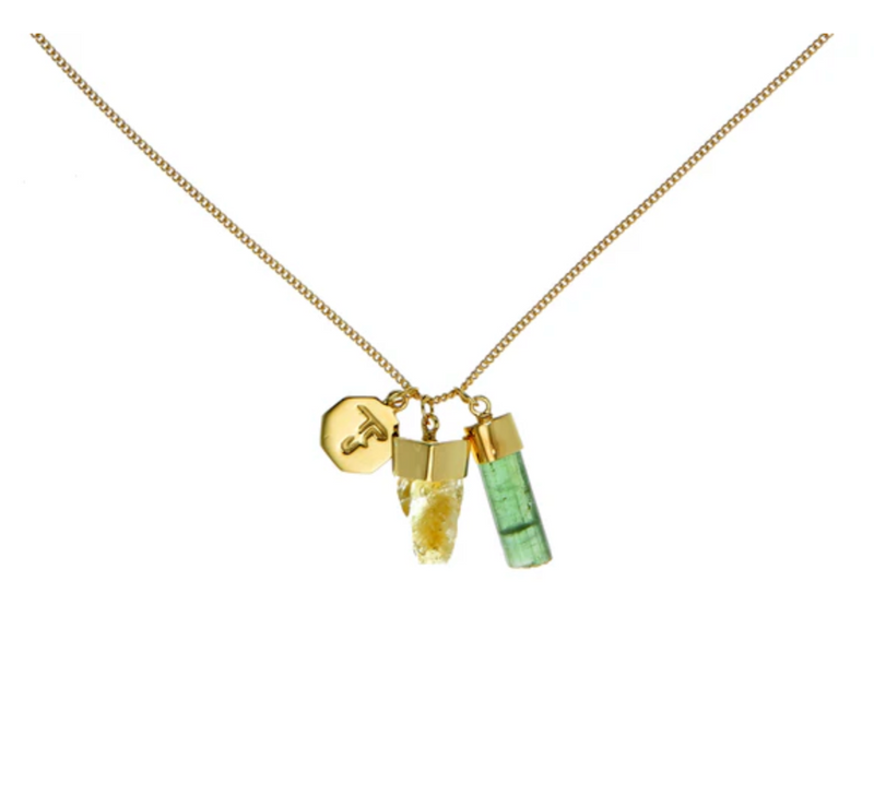 TF-(Gold)SUPER POWER CHARM NECKLACE