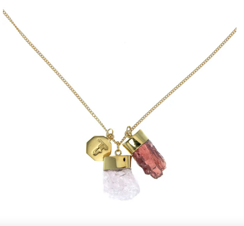 TF-(Gold)SUPER POWER CHARM NECKLACE