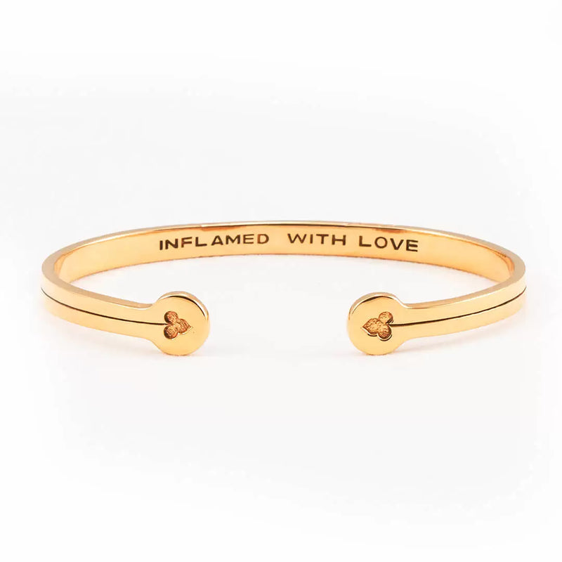 Mantra Cuff Bracelet ‘Inflamed with Love’
