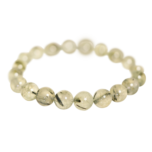 Prehnite Black Rutilated Bracelet