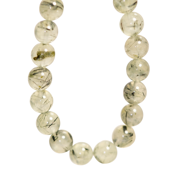 Prehnite Black Rutilated Bracelet