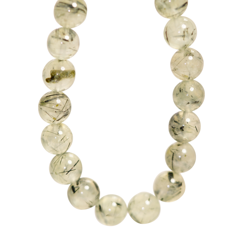 Prehnite Black Rutilated Bracelet