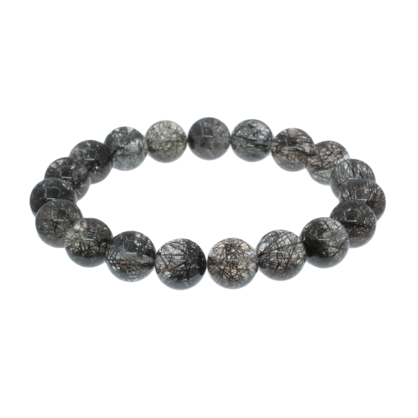 Black Phantom Rutilated Quartz Bracelet