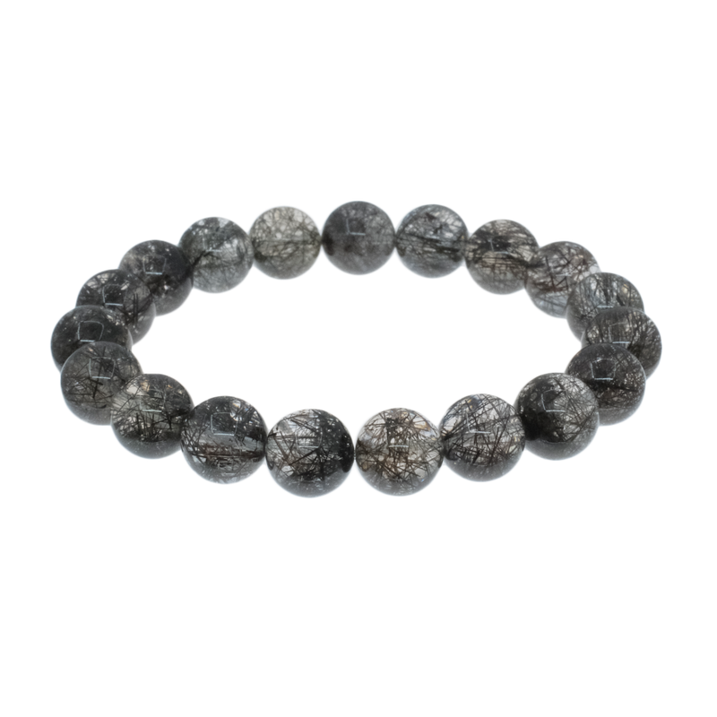 Black Phantom Rutilated Quartz Bracelet