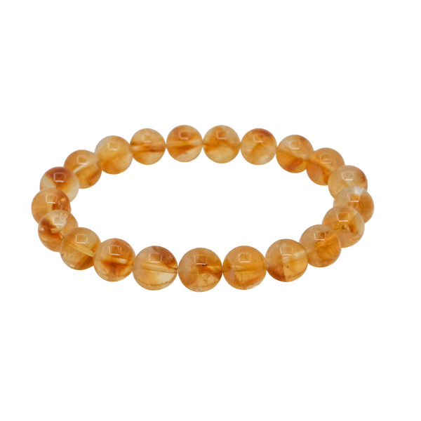 Citrine Pyramid Rutilated Quartz Bracelet