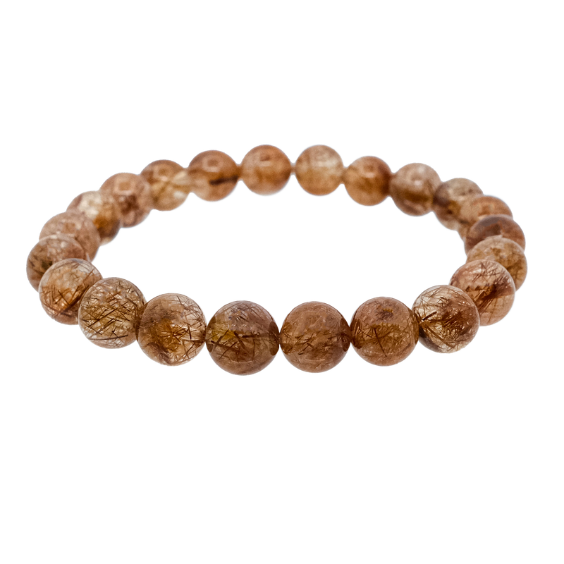 Copper Rutilated Quartz Bracelet