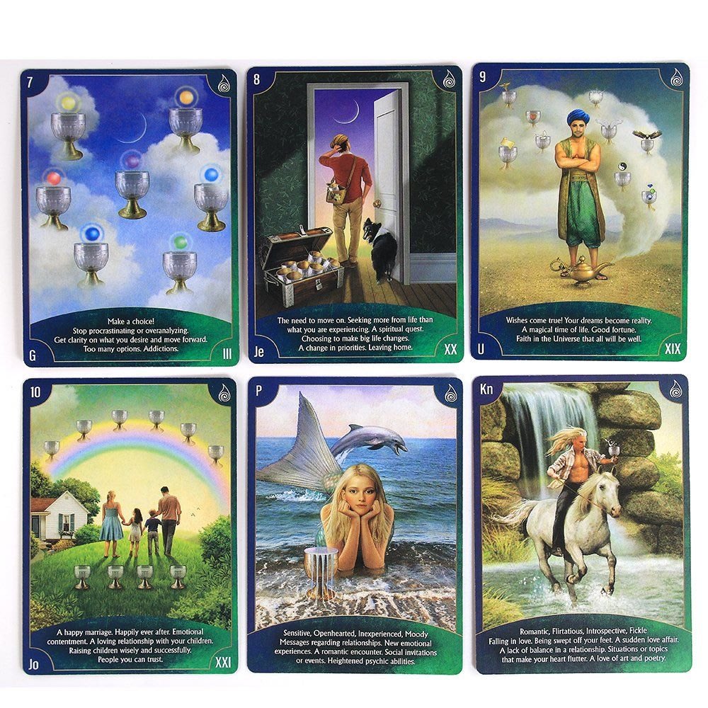 お値下げ　絶版　Pearls of Wisdom Tarot & Book 貴重 12×8.6cm 46PCS Ocean Wisdom Oracle Cards In Box Tarot High