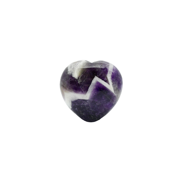 紫水晶打磨心形石