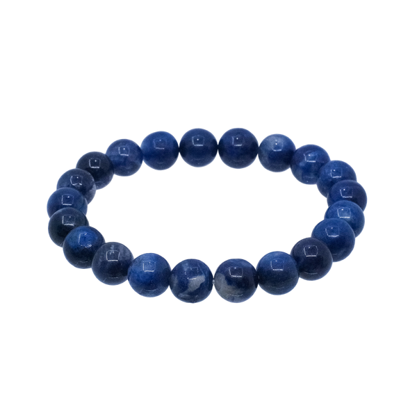 Dumortierite Rutilated Quartz Bracelet