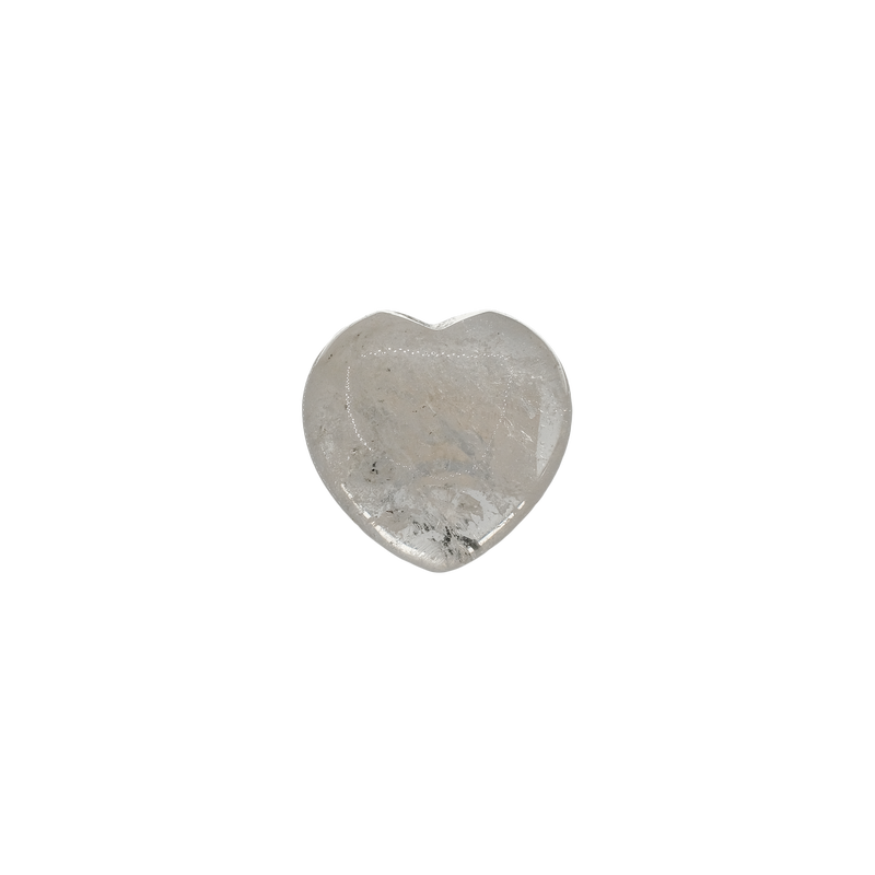 White Quartz Heart Shaped Tumbled Stone