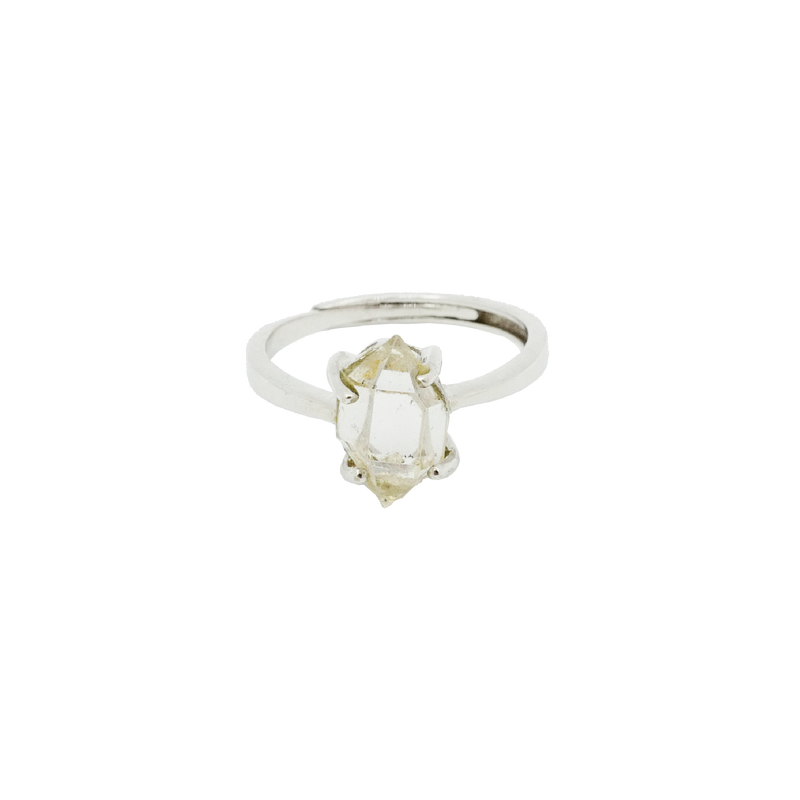 Petroleum Herkimer Diamond Ring