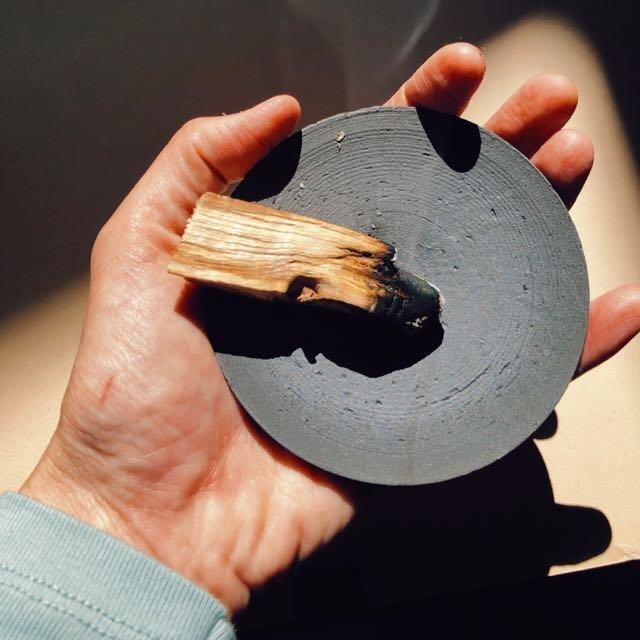 【手工線香座】Black Incense and smudge dish 