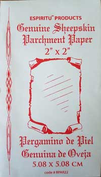 2" x 2" Sheep Skin Parchment Paper