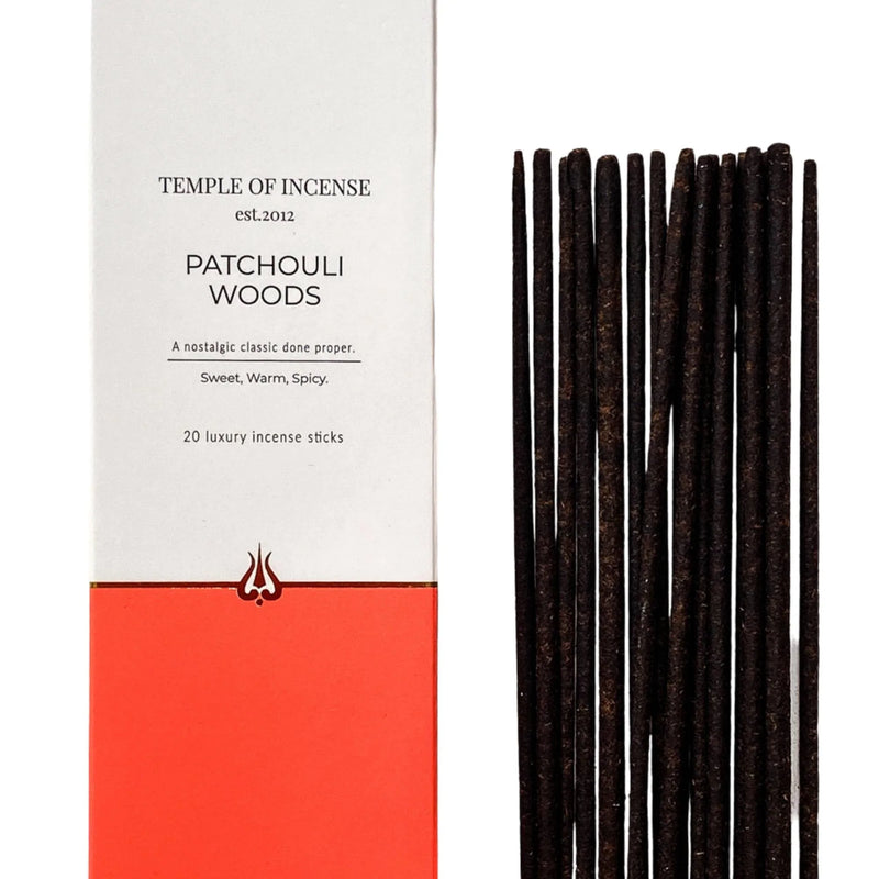 Patchouli Woods Incense Sticks - Temple of Incense