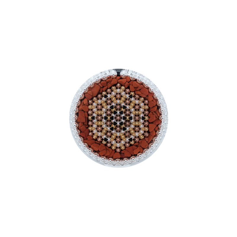 Garnet + Red Jasper with Nanocarbon and Silver (2022 version)