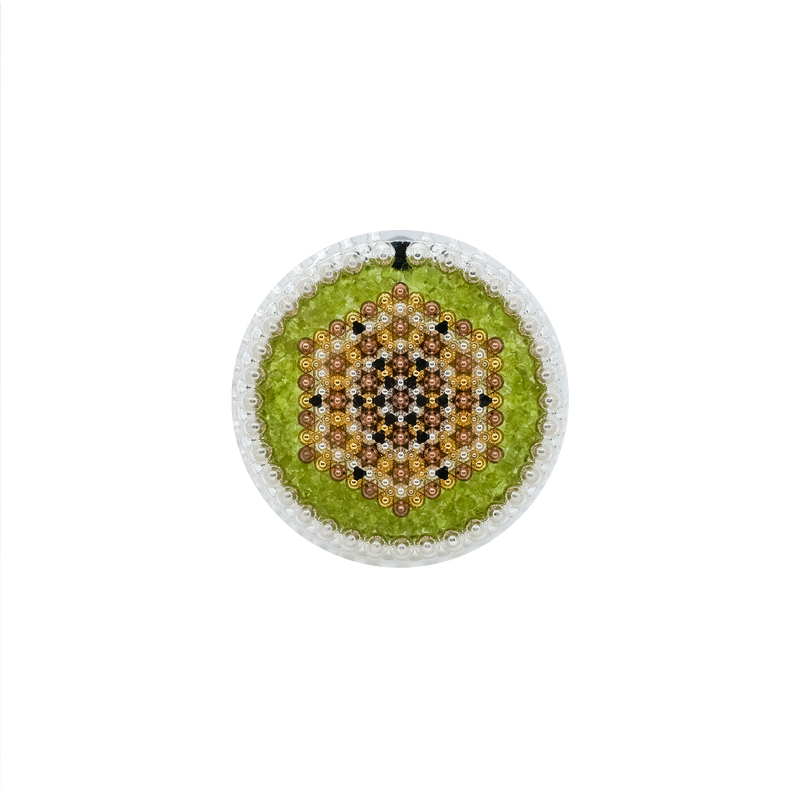 Wheel of Life - Olivine with Nanocarbon and Silver (2022 version)