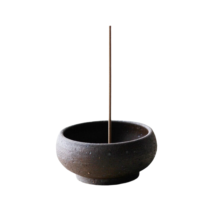 Wabi Sabi Mud Clay Incense Bowl