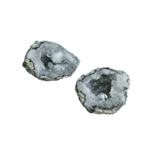 Agate Geode Pair