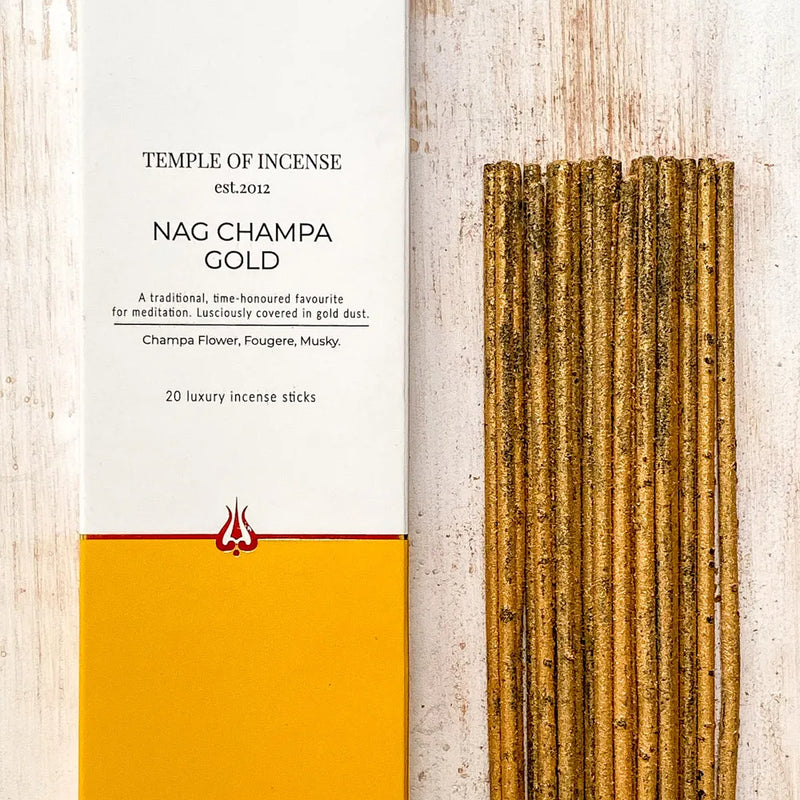 Nag Champa Gold Incense Sticks - Temple of Incense