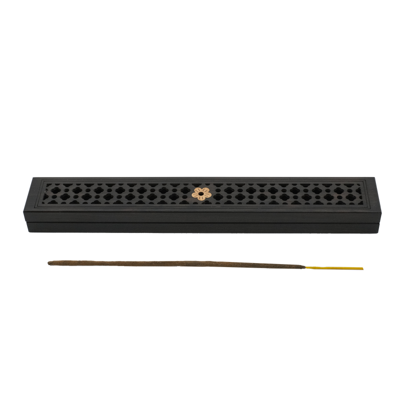 Bamboo Incense Stick Holder with Magnet (Black)