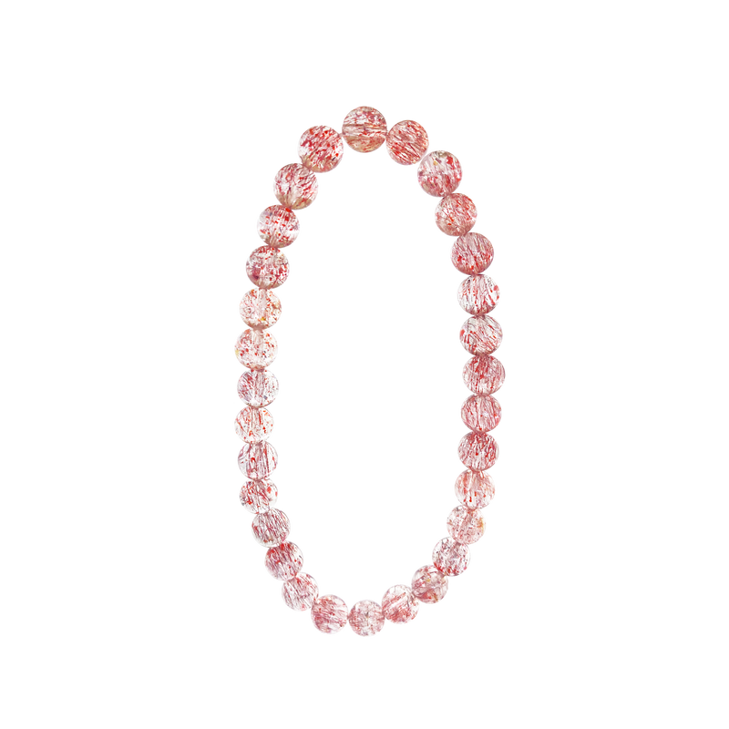 Strawberry Quartz Redcurrant Super Seven Bracelet